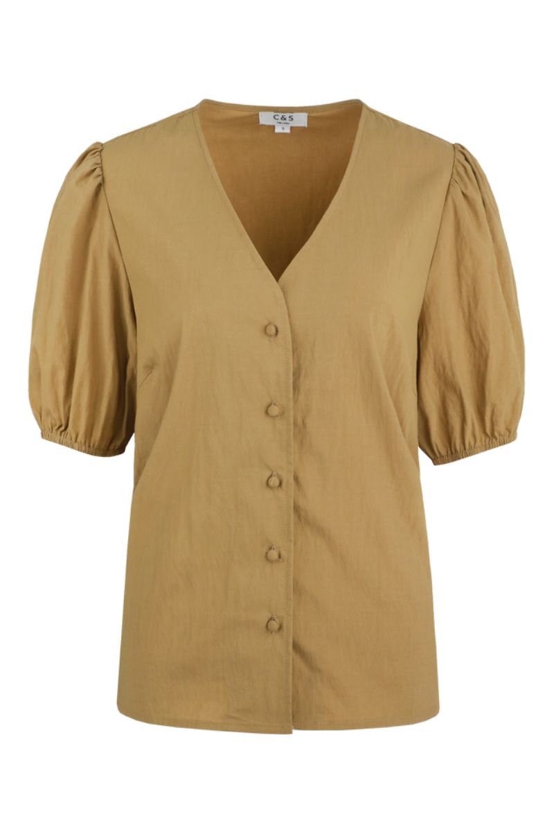 C&S The Label Eivissa Top Mustard Olive