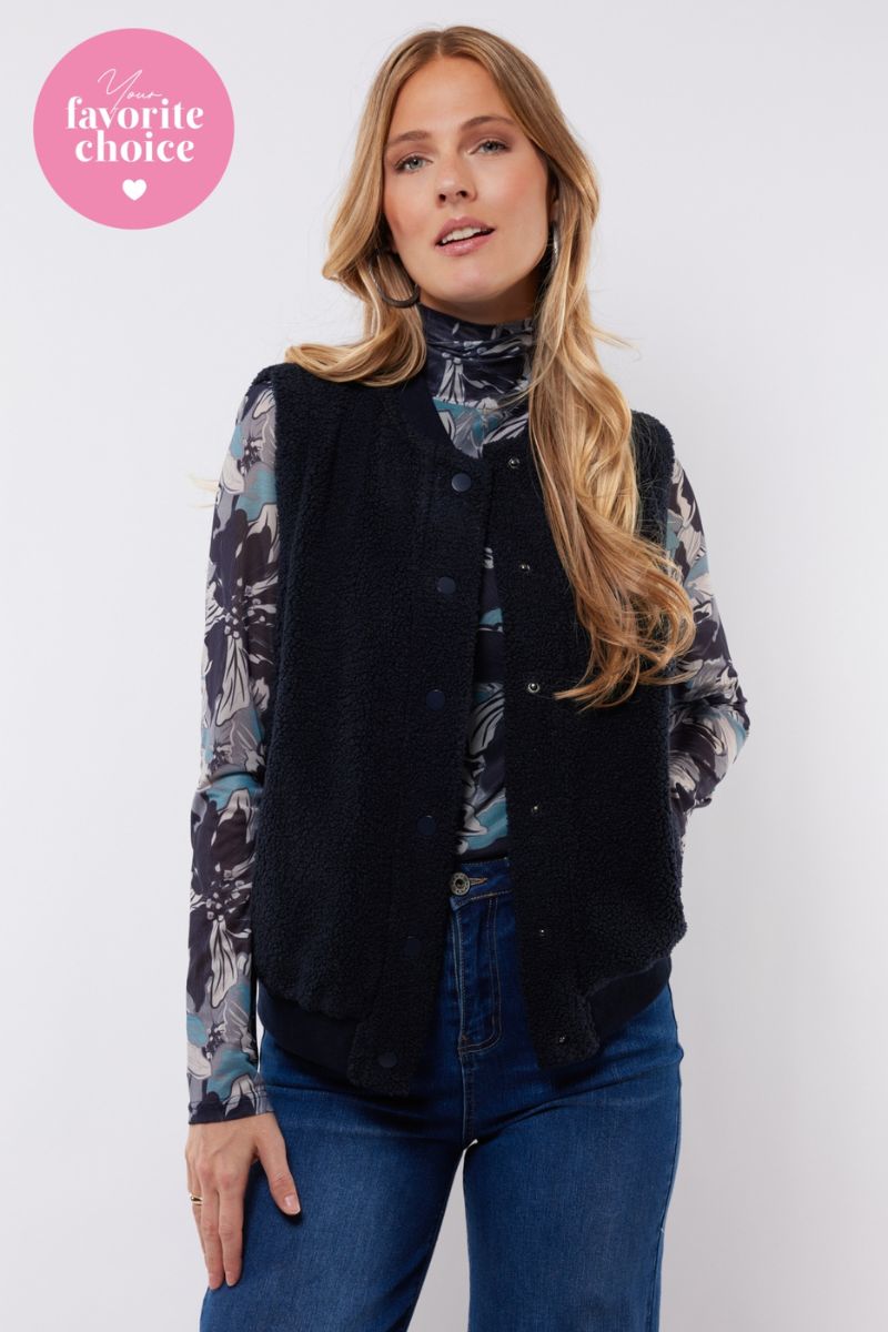 C&S The Label Giselle Gilet Midnight Blue