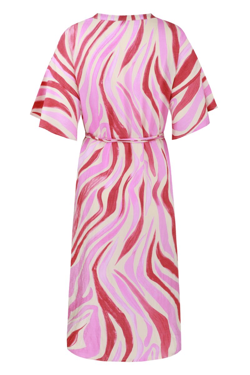 C&S The Label Puerto Rico Dress Offwhite/Super Pink - Afbeelding 4