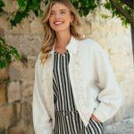 C&S The Label Tamber Top Offwhite/Black