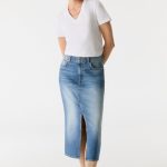 Cup Of Joe Evelyn Skirt Medium Blue