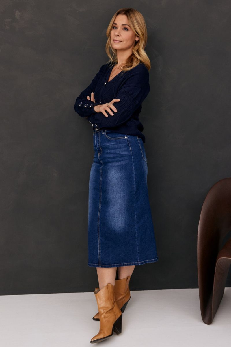 G-maxx Esrae Jeansrok Denim Dark Blue