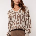 G-maxx Mavina Knitting Sweater Grey Brown/Wood Ash