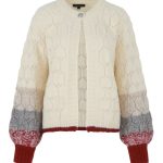 G-maxx Mina Cardigan Sand/Mauve Wine