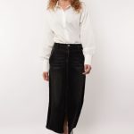 G-maxx Priyanka Jeans Skirt Denim Black