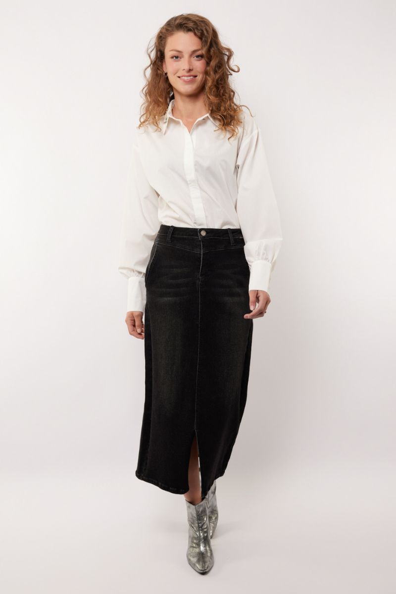 G-maxx Priyanka Jeans Skirt Denim Black