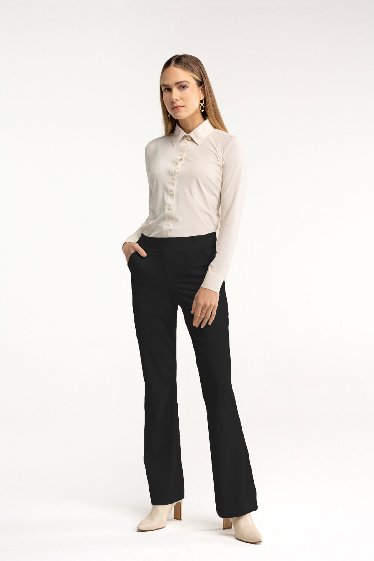 Studio Anneloes Flair Bonded Trousers Black