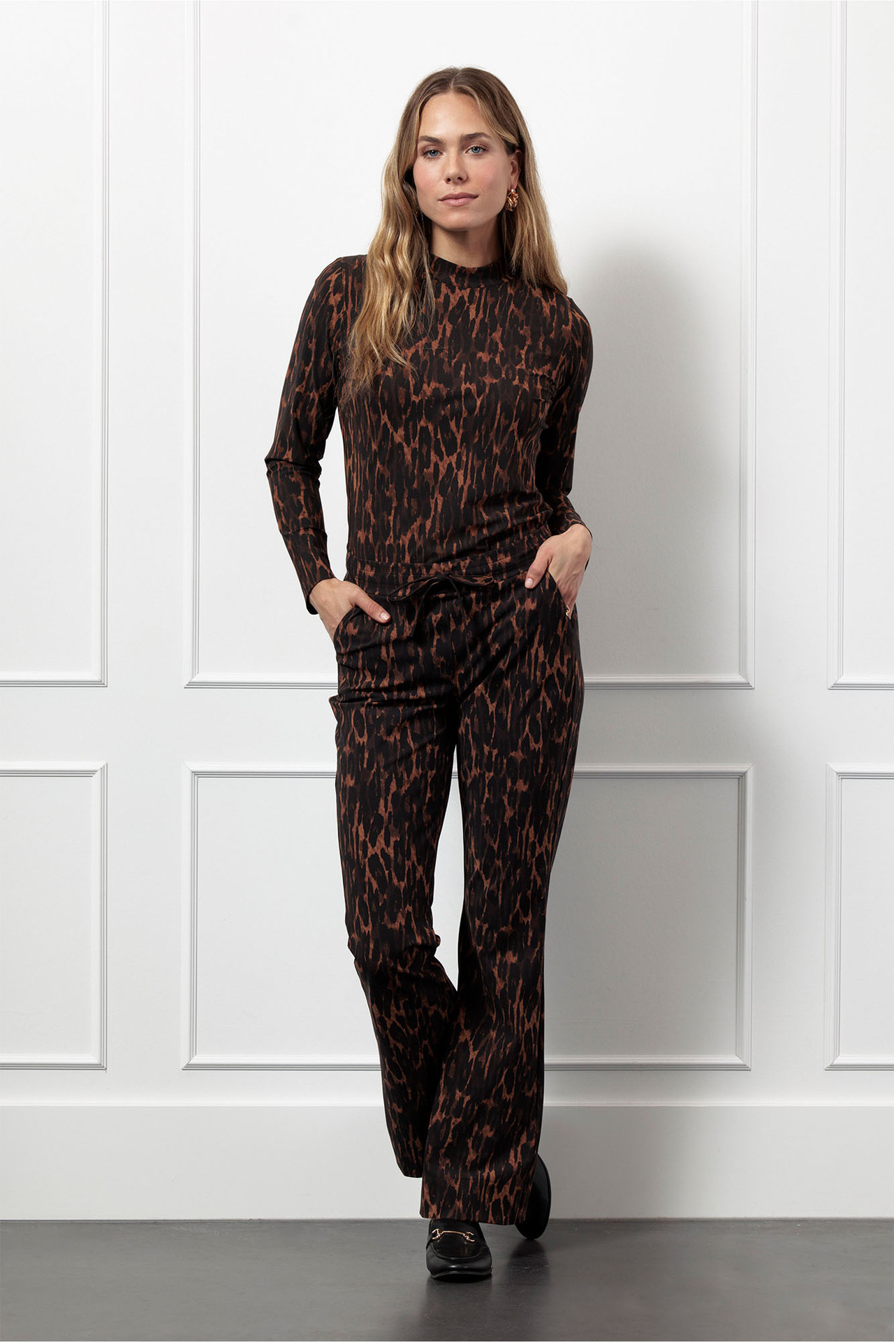 Studio Anneloes Flair Drawstring Animal Trousers Multicolor