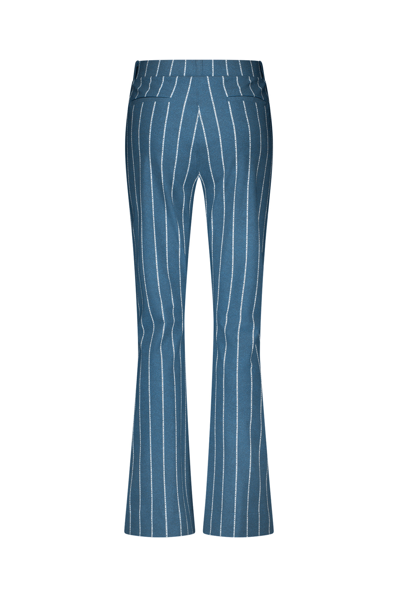 Studio Anneloes Flair Pinstripe Trousers Denim Blue/Offwhite - Afbeelding 4