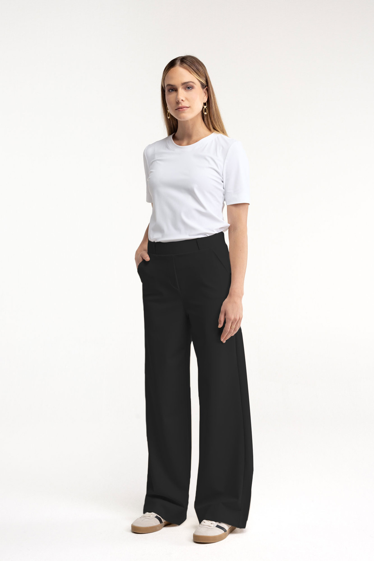 Studio Anneloes Lexie Bonded Trousers Black