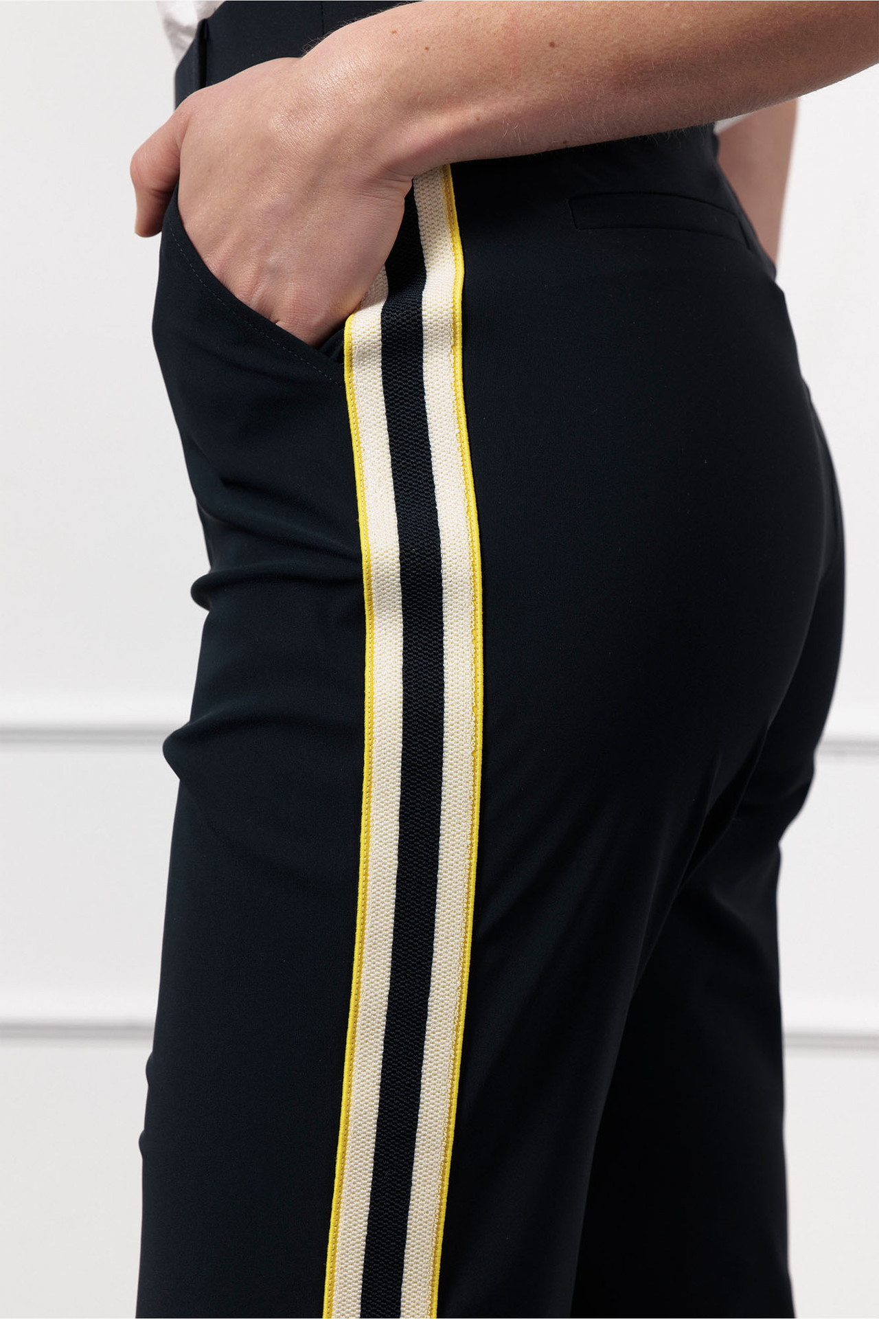 Studio Anneloes Nola Tape Flair Trousers Dark Blue - Afbeelding 6