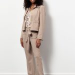 Studio Anneloes Soho Flair Bonded Trousers Latte