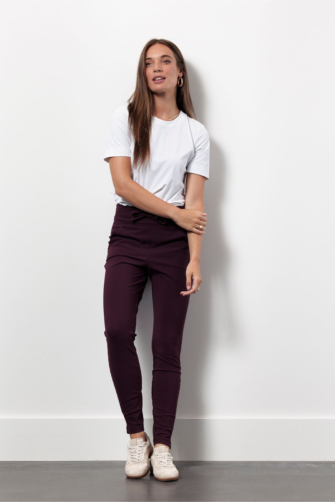 Studio Anneloes Stairdown Trousers Blackberry