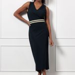 Studio Anneloes Tirza Tape Dress Dark Blue