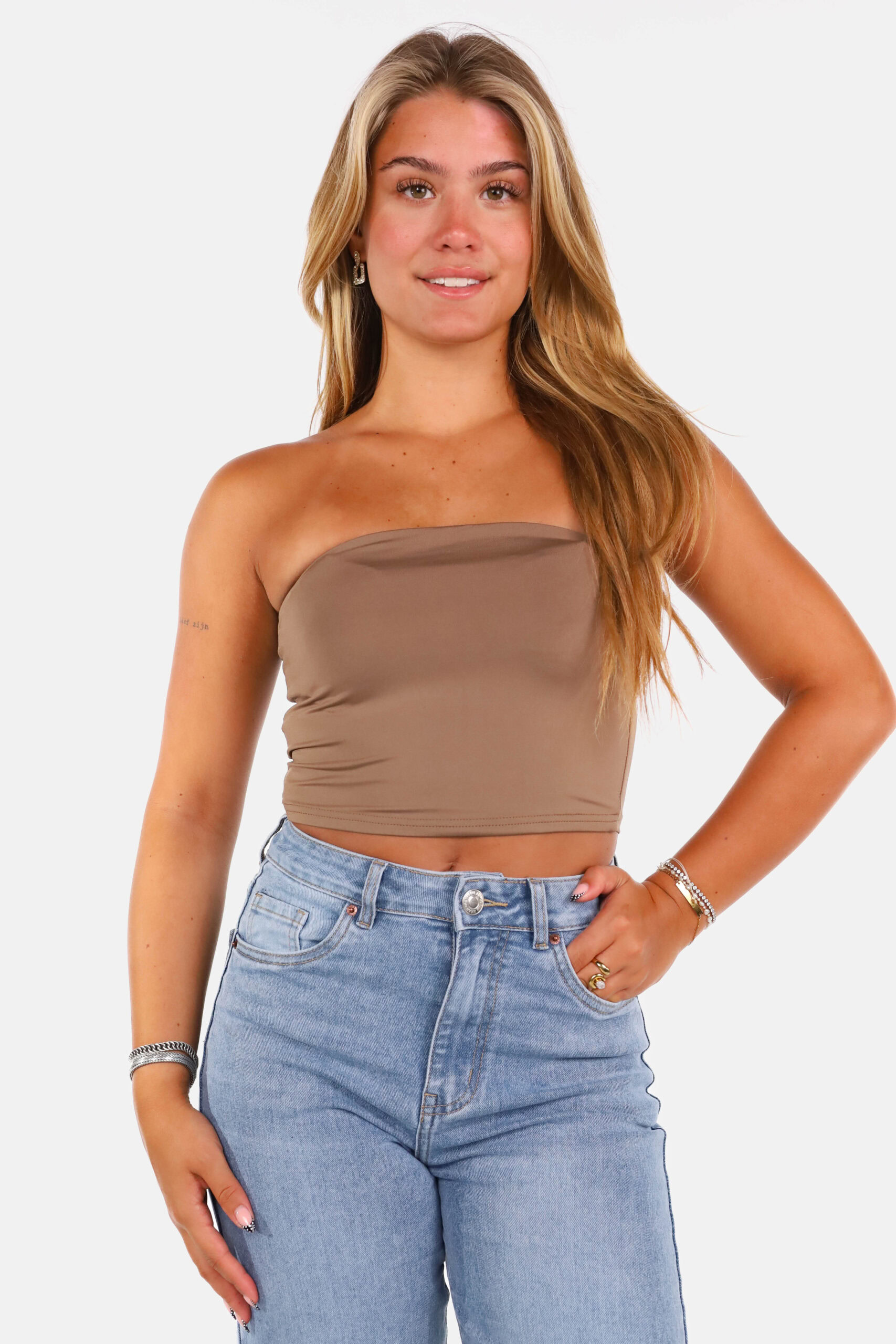 Bandeau top travel Camel