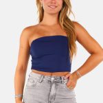 Bandeau top travel donkerblauw