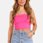 Bandeau top travel fuchsia