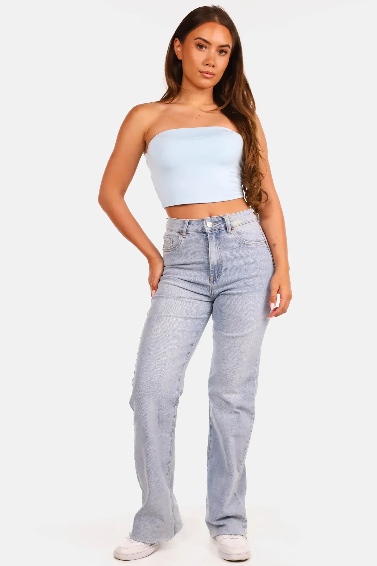 Bandeau top travel lichtblauw - Afbeelding 4