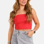 Bandeau top travel rood