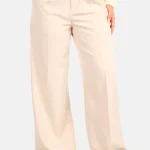 Bandplooibroek klassiek design beige