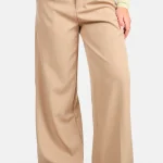 Bandplooibroek klassiek design taupe