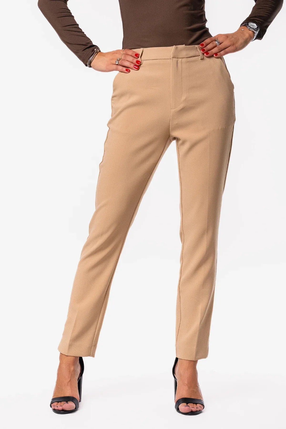 Basic pantalon beige