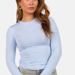 Basic travel top lichtblauw