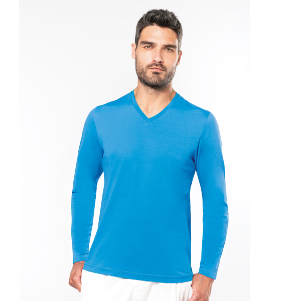 T-shirt Kariban V-hals met lange mouwen