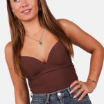 Body met voorgevormde cups bruin