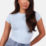 Body t-shirt lichtblauw