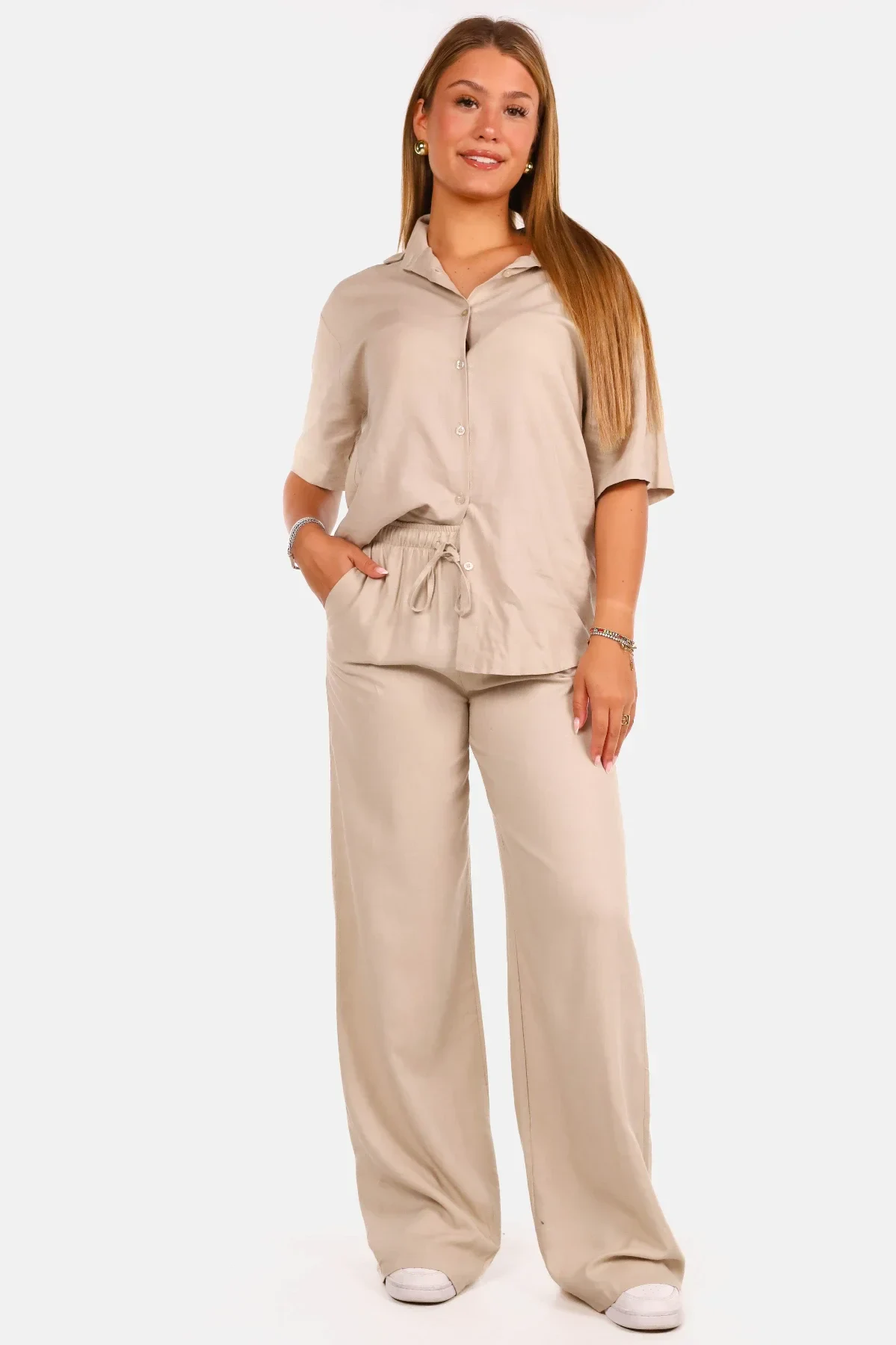 Broek linnen beige - Afbeelding 4