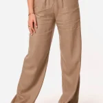 Broek linnen taupe