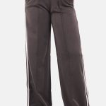 Losvallende pantalon met strepen grijs