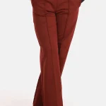 Broek wide leg casual bordeaux