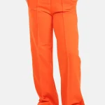 Broek wide leg casual oranje
