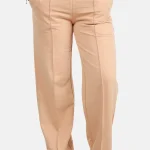 Broek wide leg casual taupe