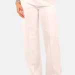 Broek wide leg casual wit