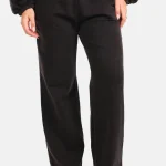 Comfortabele broek met rechte pijpen zwart