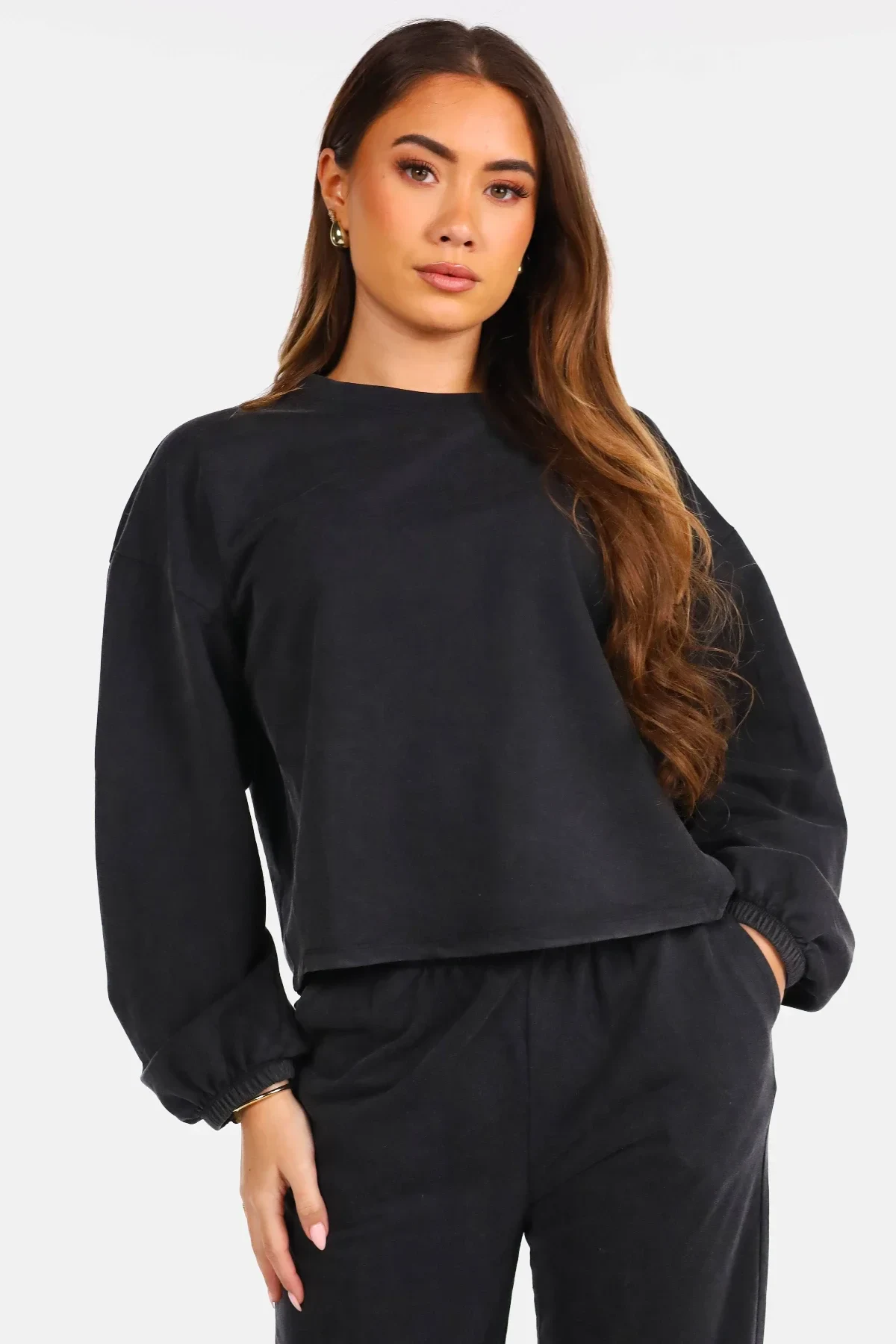 Comfortabele sweater zwart