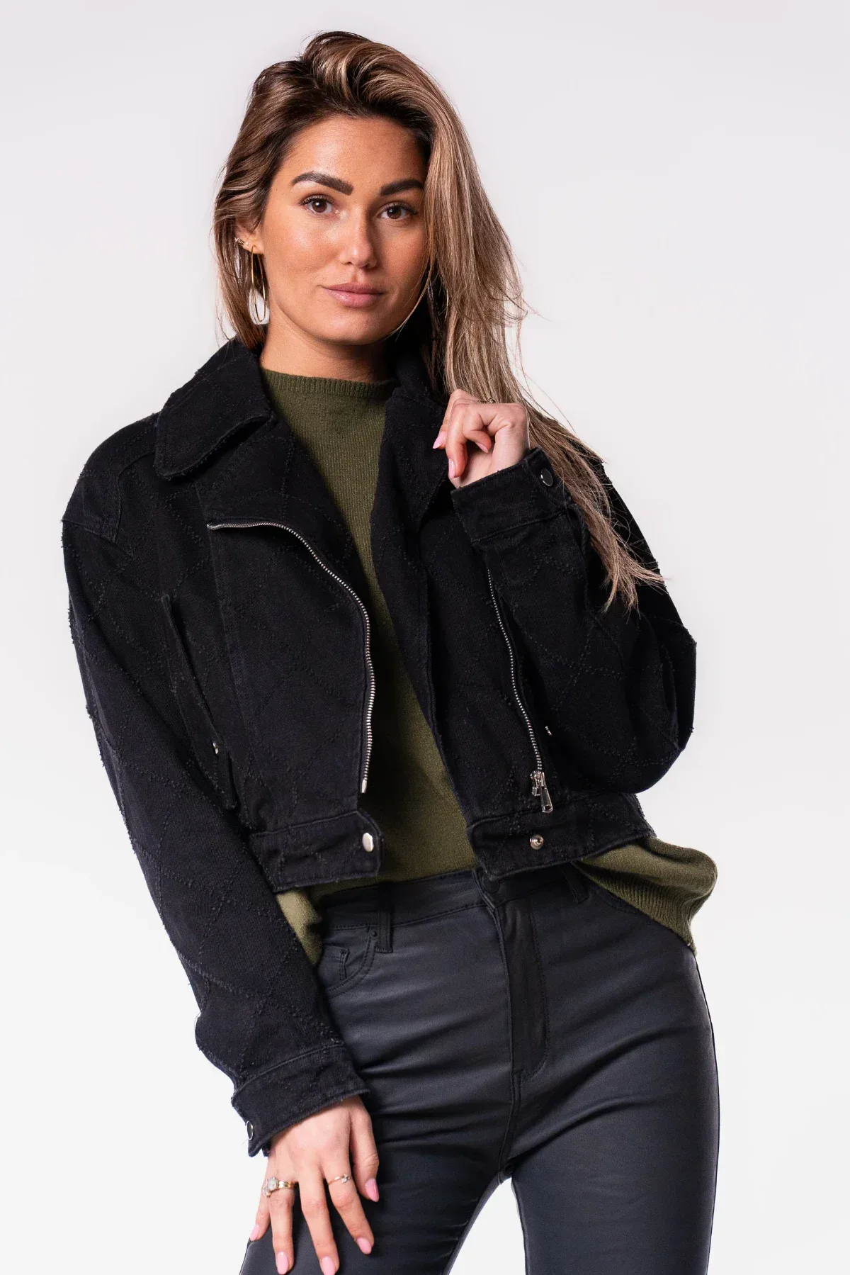 Denimjack zwart - Afbeelding 3