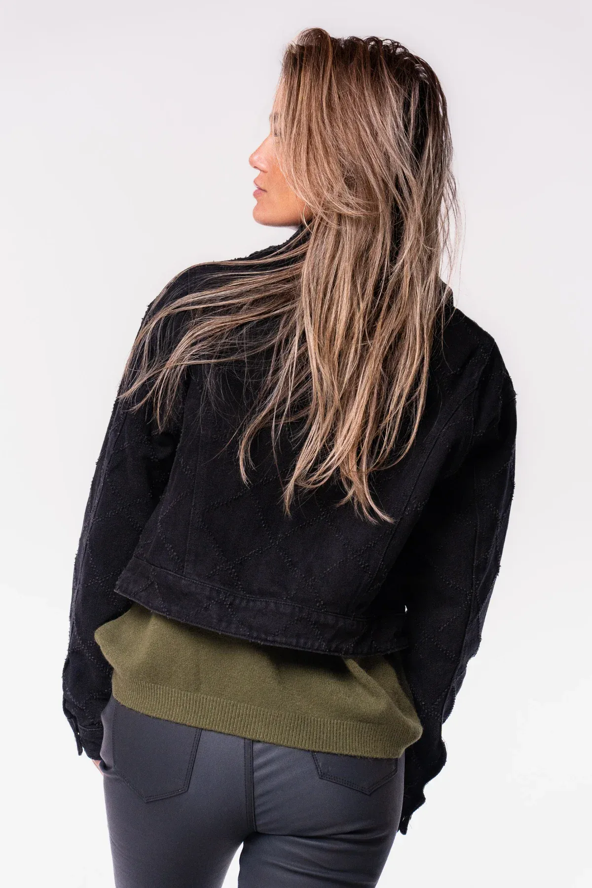 Denimjack zwart - Afbeelding 4