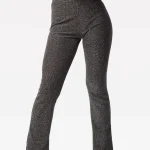 Flared pants glitter zilver