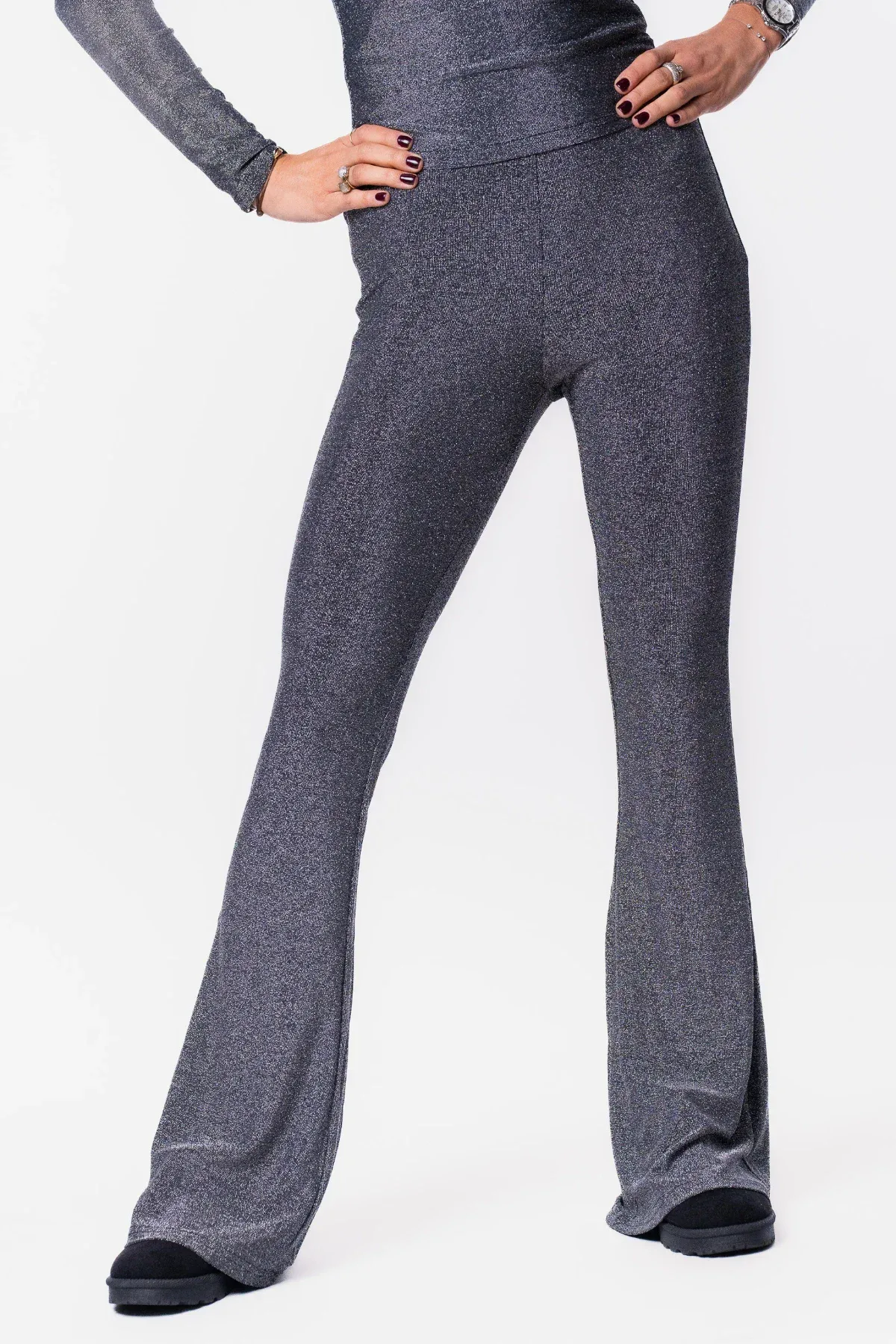 Flared sparkle zilver