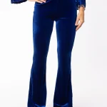 Flared velvet kobalt