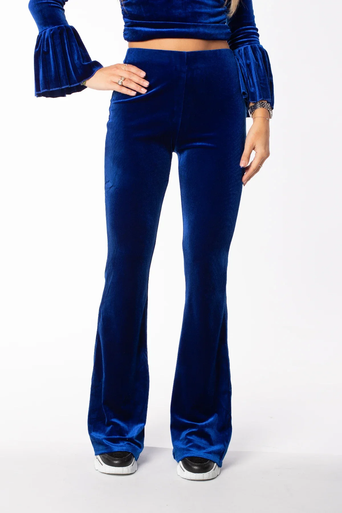 Flared velvet kobalt