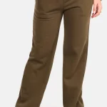 Joggingbroek met elastische taille kaki