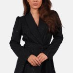 Jumpsuit met sprankelende details zwart