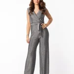 Jumpsuit party knopen zilver