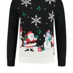 Kersttrui Christmas all the way zwart