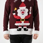 Kersttrui jingle my bells bordeaux